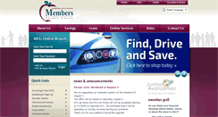 Desktop Screenshot of memberscu.coop